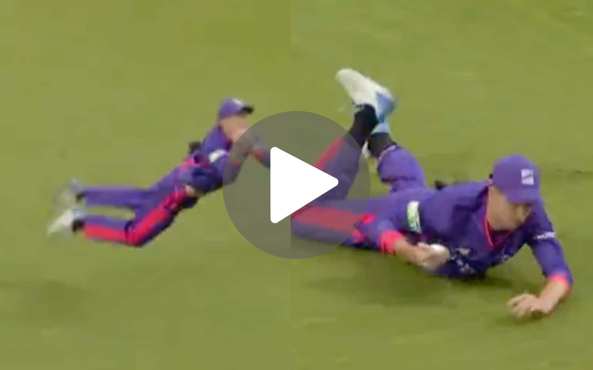 [Watch] Santner Pulls Off Catch Of The Hundred 2024 With A Terrific Backward Running Dive
